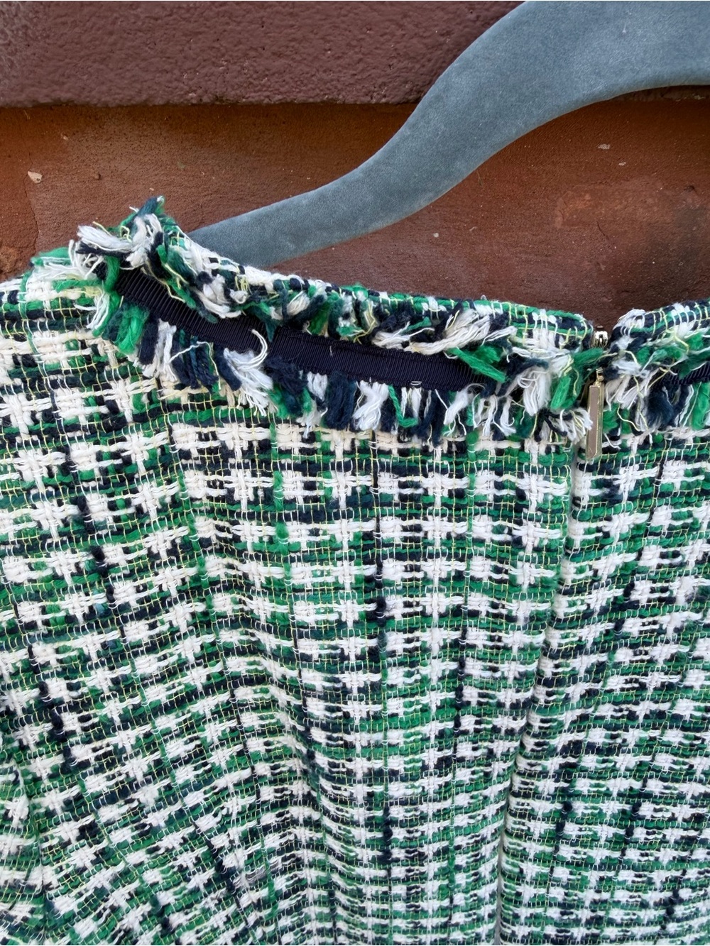 kate spade green, white and navy tweed sheath dress - Picture 5 of 6